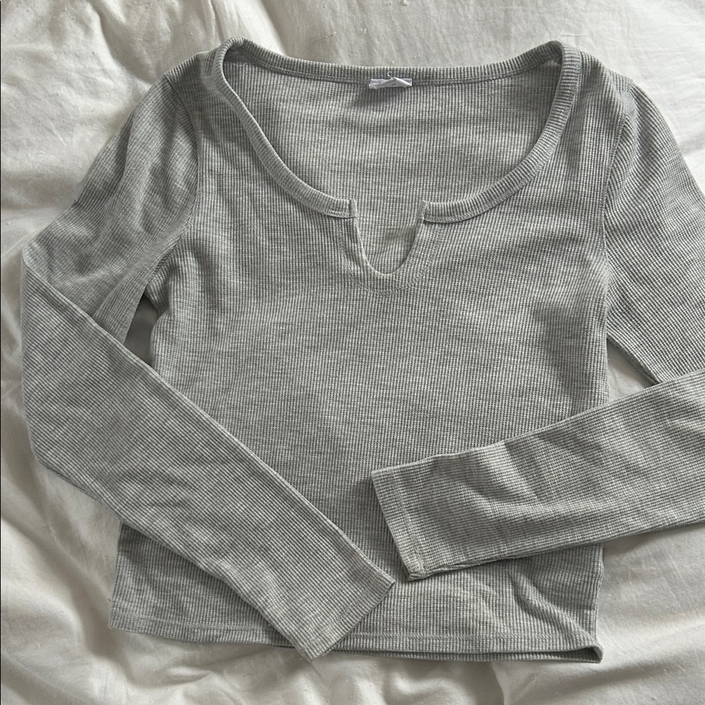 Cotton On Light Gray Long Sleeve Top